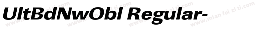 UltBdNwObl Regular字体转换